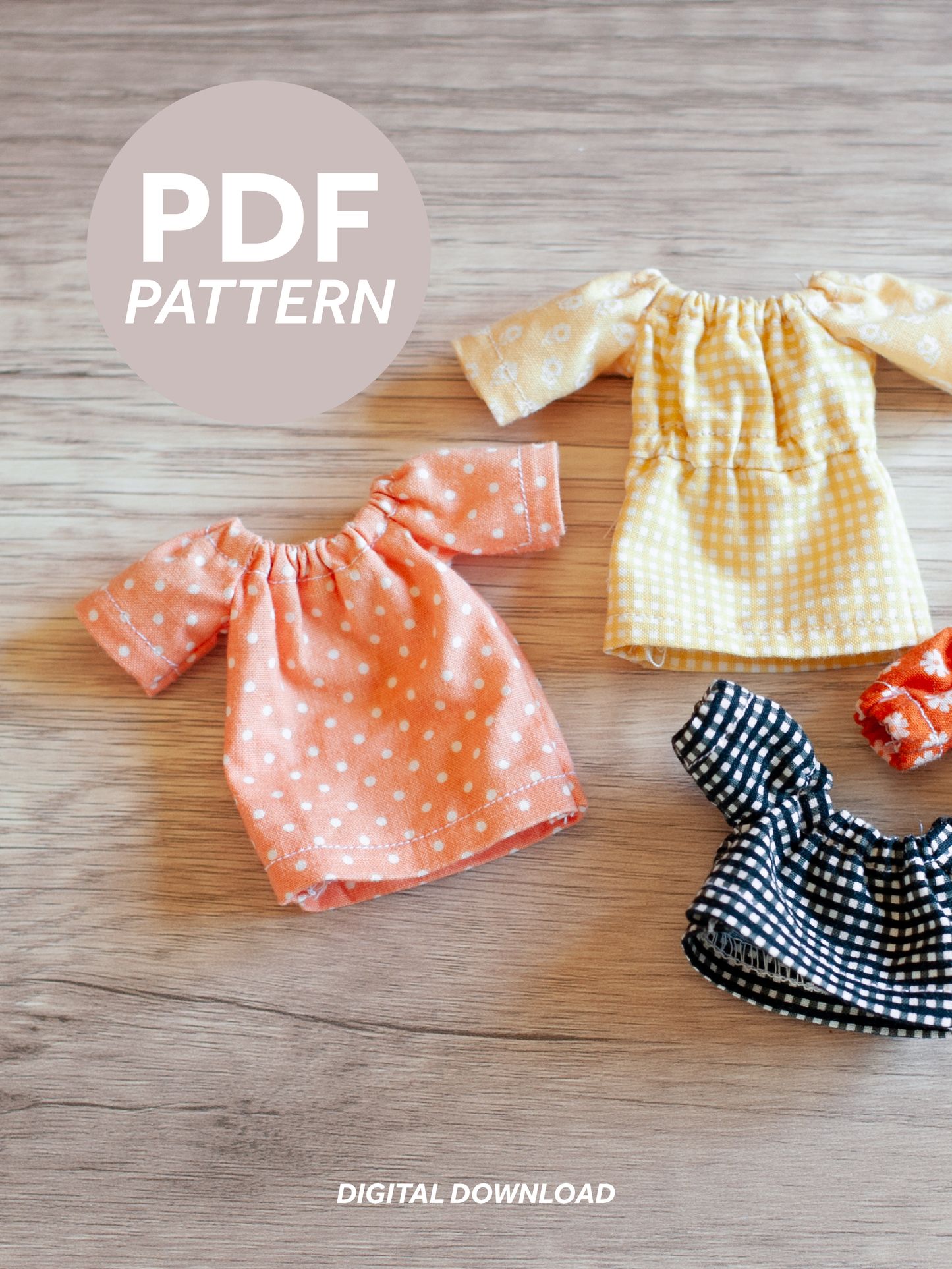 Dollhouse Critter Peasant Raglan PDF Sewing Pattern & Instructions