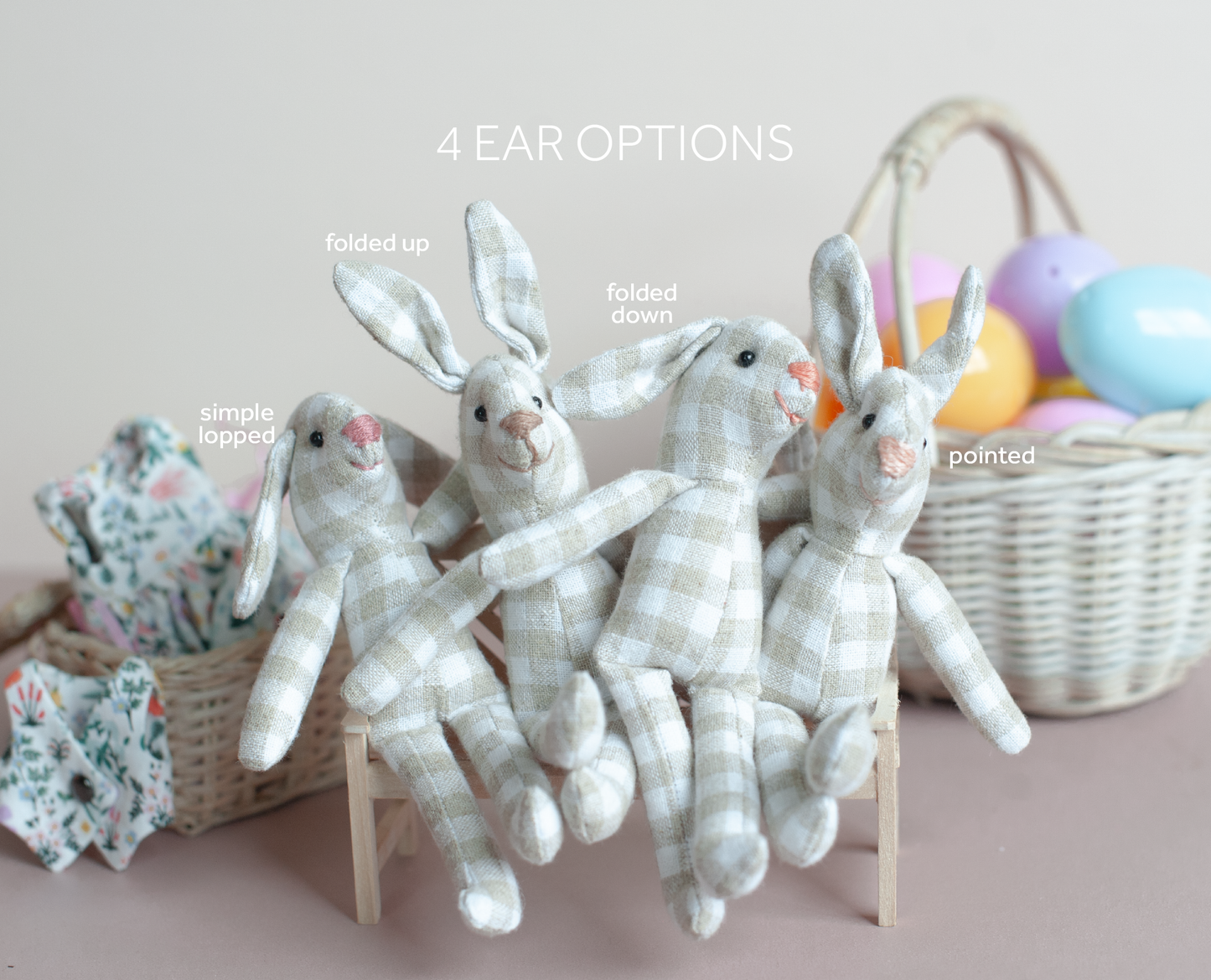 Dollhouse Bunny Family Bundle - PDF Sewing Pattern & Instructions