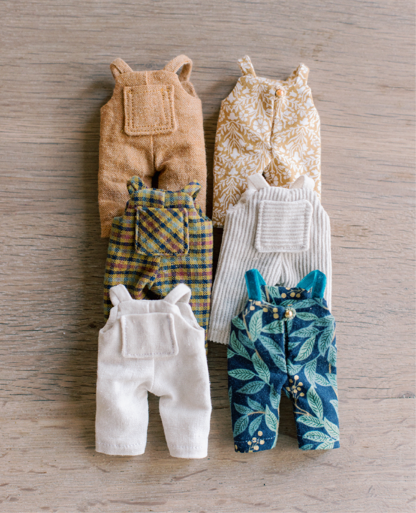 Dollhouse Critter Overalls PDF Sewing Pattern & Instructions