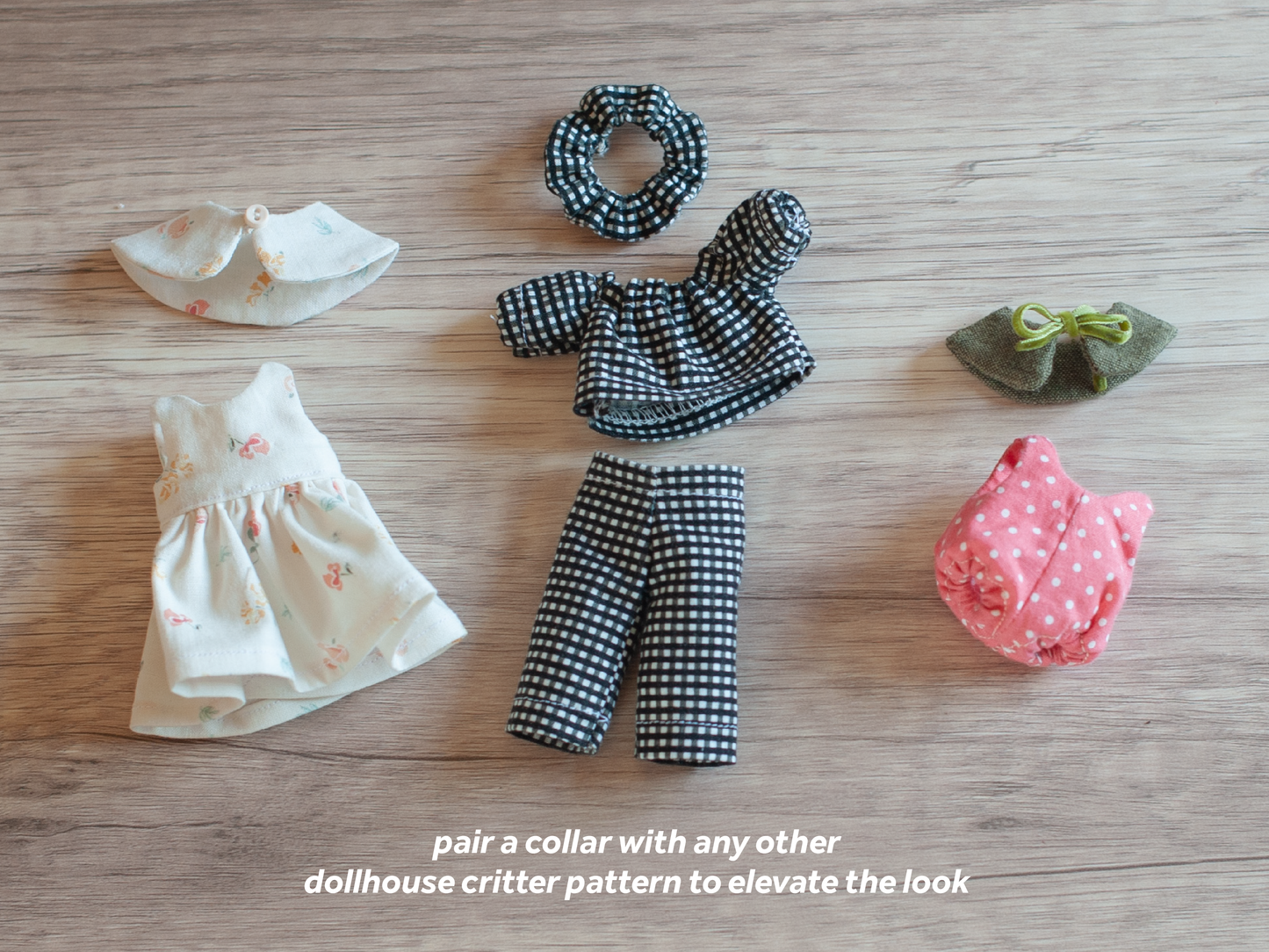 Dollhouse Critter Collar PDF Sewing Pattern & Instructions