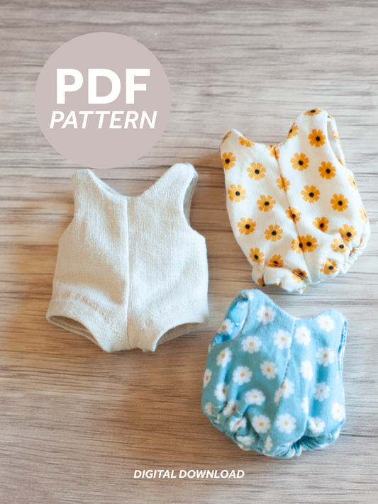 Dollhouse Critter Romper PDF Sewing Pattern & Instructions