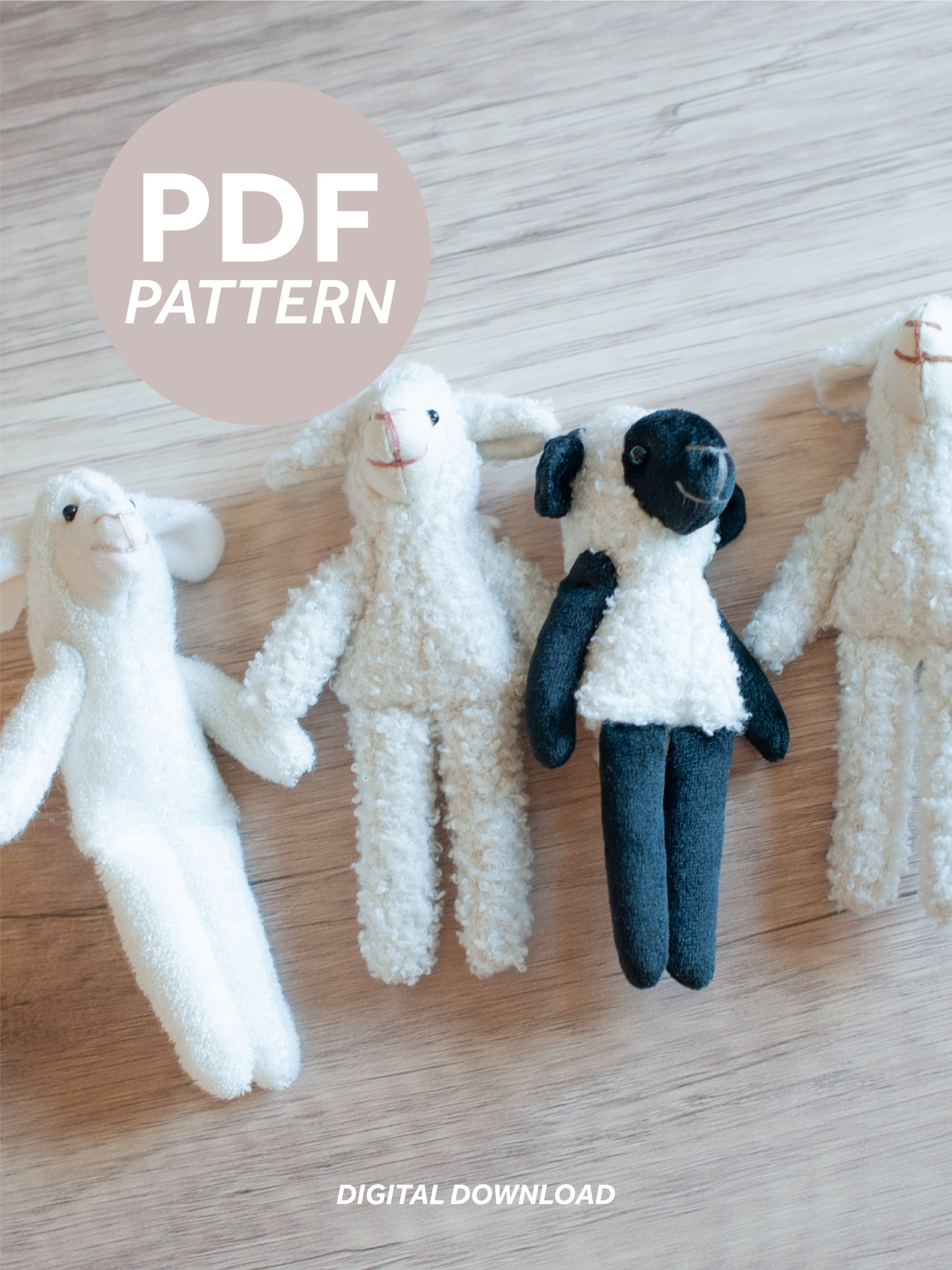 Dollhouse Lamb PDF Sewing Pattern & Instructions