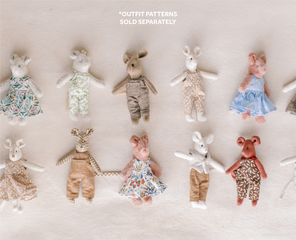 Dollhouse Mouse PDF Sewing Pattern & Instructions – Mama Roar