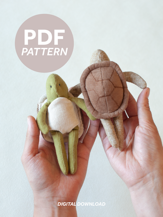 Dollhouse Turtle PDF Sewing Pattern & Instructions